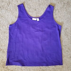 Chicos Microfiber Stretch Tank Royal Purple 3 16